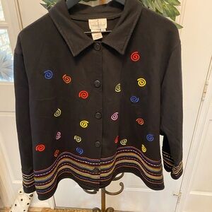 Coldwater Creek Fun Embroidered Shacket 3X